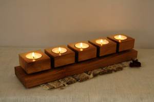 Nueva Llegada: Candelabros de Madera Hechos a Mano, Recuerdos Navideños, Regalos Personalizados para el Hogar, Hermosos y Grabados - Product Image 3