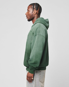 Logo personnalisé surdimensionné vintage lavage à l'acide 100% coton éponge française 500GSM Heavy Boxy Distressed Hoodies avec Sun Fade - Product Image 2