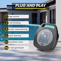 Robot Limpiador de Piscinas con Cable WC-3011, Limpiador de Piscinas Automático Inteligente Eléctrico para Escalar Paredes