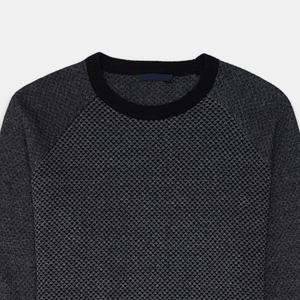 Suéter personalizable de manga larga con cuello redondo de algodón 100% de alta calidad transpirable antiarrugas antiencogimiento gris negro para invierno - Product Image 2