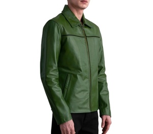 Veste en cuir de qualité au meilleur prix, veste en cuir personnalisée pour homme, mode, fabriquée à HI, veste en cuir tendance 2026 - Product Image 3