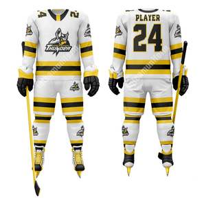 Costumes de hockey sur glace personnalisés Logo personnalisé différentes tailles disponibles-Prix de gros - Product Image 3
