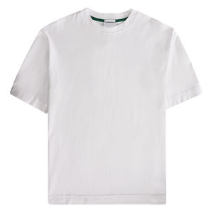 Camiseta informal de cuello redondo para hombre, 100% algodón, tejido de punto de alta calidad, estampado de patrón sólido personalizable, ajuste holgado, 100% algodón - Product Image 1