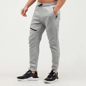 Pantalons de survêtement décontractés pour hommes, taille mi-haute, en molleton, avec panneaux unis, épais, chauds, pour la course à pied - Product Image 2