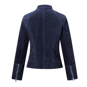 New Womens Brown <b>Suede</b> Panel Bomber <b>Jacket</b> High Quality Leather <b>Suede</b> Biker <b>Jacket</b> Perfect for All Season <b>Suede</b> Bomber <b>Jacket</b> - Product Image 4