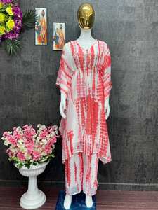 NUEVO DISEÑADOR PARTY WEAR IMPRESIÓN DIGITAL KAFTAN CON PALAZO - Product Image 5