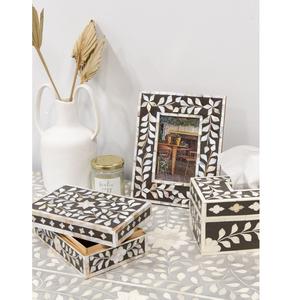 Cadre en incrustation d'os de style royal traditionnel, motif ethnique, couleur personnalisée, logo, fait à la main, meilleur article cadeau décoratif - Product Image 2