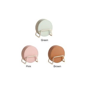 Posavasos de piedra de metal con estilo moderno, venta directa de fábrica, alfombrillas y almohadillas de metal, soporte para accesorios de cocina - Product Image 6