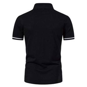 Precio de fábrica Logotipo personalizado Polo Camisas Casual Golf Estilo Algodón Tallas grandes Cuarto Polo con cremallera Camiseta para hombres Ropa Color sólido - Product Image 4