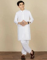 Salwar Kameez Traditionnel Indien pour Garçons, Broderie Fantaisie, Séchage Rapide, Évacuation de l'Humidité, Multicolore, Idéal pour l'Hiver et l'Été, Tenue de Fête