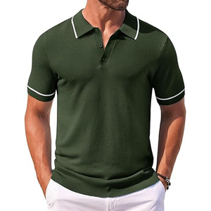 Camiseta Polo de Corte Ajustado para Hombre, Talla Grande, 100% Algodón, Manga Corta, con Bordado 3D, Informal, de Moda, al por Mayor - Product Image 1