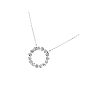 Pendentif grand cercle en platine 950 avec VVS D Moissanite fait à la main en Inde Pendentifs fins et breloques pour les occasions de fête des femmes - Product Image 3