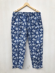 Pyjama en coton fleuri fait main, ensemble de pyjama en coton imprimé à la main, tenue de nuit indienne florale en coton - Product Image 5