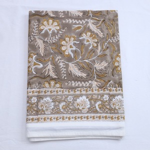 Organic Cotton King Size Bedsheet with Hand Block Printed Floral Design Ideal for Home Decor Bedrooms and Hotel Interior Styling - Product Image 5