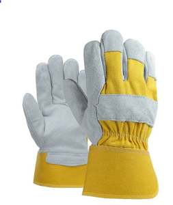 Gants de sécurité anti-impact en cuir de vache fendu avec conception de pouce à aile durable et douce pour les conducteurs de travailleurs de la construction industrielle - Product Image 6
