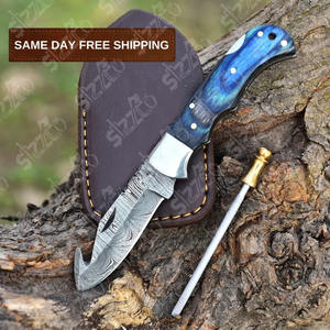 Couteau pliant damas de qualité supérieure avec manche en bois Beau couteau pliant personnalisé OEM Nom Logo Camping Cadeau pour hommes - Product Image 6