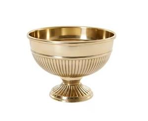 Cuenco de fruta metálico de calidad extrafina, decoración de encimera, cuenco elevado de diseño razonable para servir con pies redondos - Product Image 1