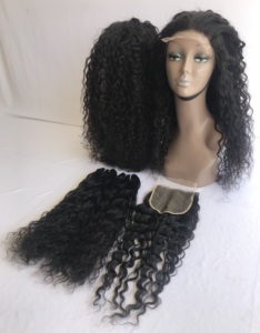 Pelucas de Cabello Humano 100% Natural Sin Procesar de Camboya, Rizado de 18'', con Cierre Transparente 5x5 de un Solo Donante, Ondulado, Proveedor Indio - Product Image 3