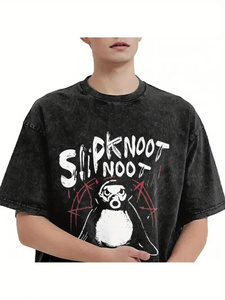 Camiseta corta de nuevo estilo para hombre, personalizada, 100% algodón, buena calidad, diseño de línea holgada - Product Image 3