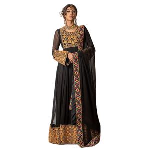 Fait à la main A-ligne Tribal Vintage Taille Naturelle Broderie Longueur au sol Modeste Respirant Haute Qualité Fabricants Professionnels - Product Image 1