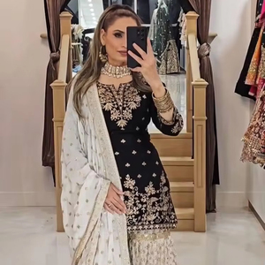 Fabuleux ensemble Salwar Dupatta en lin pour un usage quotidien et des fêtes - Product Image 1