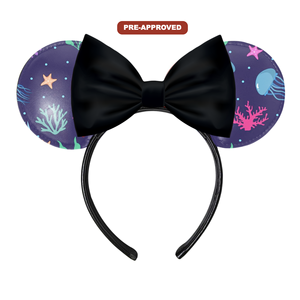 Diadema de Vinilo Negro para Niños, Estilo Mar Profundo, Personalizable y Pintable, para Manualidades DIY, Regalo de Moda - Product Image 1