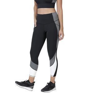 Mallas de calidad con pantalones sólidos medios para mujer, conjunto de Fitness, entrenamiento para correr, Yoga, ropa atlética - Product Image 2