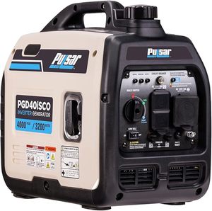 Generador Inverter Pulsar PGD40ISCO, 4000 W de Potencia Máxima, 3200 W Nominales, Portátil, Alimentado por Gas Natural, Tomas de Corriente de 120 V, Arranque por Retroceso, Híbrido Solar - Product Image 1