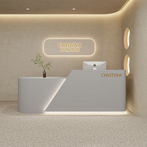 Petit bureau de réception moderne pour salon de beauté, spa et <span class=keywords><strong>magasin</strong></span> de détail Présentoir de comptoir avant - Product Image 5