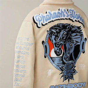 Custom Autumn Winter Heavy Embroidered Chenille Patches Logo Leather Sleeves Wool Letterman <b>Baseball</b> College Varsity <b>Jackets</b> - Product Image 4