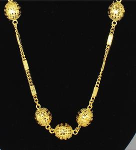 Ensemble de bijoux collier et boucles d'oreilles plaqué or en laiton pur de haute qualité, design de collier de Dubaï, Emirats arabes unis - Product Image 2