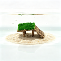 Plateforme de bain de soleil en résine pour tortue, souche d'arbre floquée, rampe d'escalade pour reptile, cachette, grotte artificielle, décoration d'aquarium