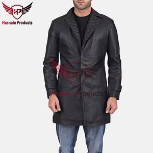 Blazer d'hiver pour homme en cuir véritable luxueux, de haute qualité, rembourré de duvet, fabriqué à Sialkot, Pakistan - Product Image 6