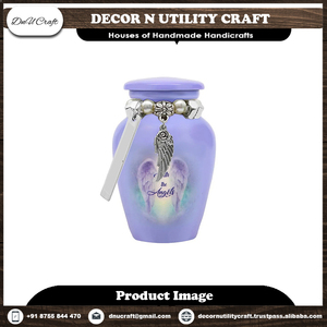 โกศสีน้ำเงินขอบเงิน ดีไซน์ปรับแต่งได้ ขนาดสำหรับผู้ใหญ่ - Product Image 5