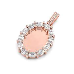 Collier pendentif en or massif 14 carats avec diamant de laboratoire certifié GIA, style hip-hop, très demandé, idéal pour un cadeau - Product Image 5