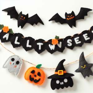 Espeluznante hecho a mano lana de Nueva Zelanda personalizable Halloween guirnalda-Festival fiesta decoración del hogar - Product Image 4