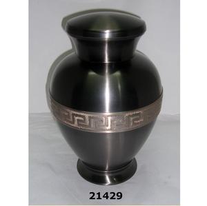 Gun Metal Slate Brass Crémation Urnes pour adultes pour cendres humaines Sac en velours gratuit - Product Image 1