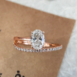 Anillo de Compromiso de Diamante Solitario con Corte Ovalado de 1.25 Ct al por Mayor, Conjuntos de Anillos de Eternidad en Oro de 14K, Anillo de Diamante de Laboratorio, Regalo de Aniversario - Product Image 4