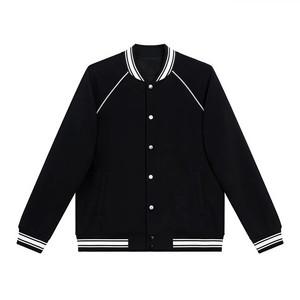 Embroidery Unisex Varsity Windbreaker Jacket with Stand Collar and Front Logo <b>Heated</b> Breathable Winter <b>Coat</b> - Product Image 3