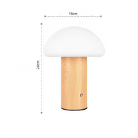 Lampe de table LED en bambou en gros, commande tactile simple, intensité réglable, rechargeable DC, lumière d'ambiance pour chambre à coucher et chevet