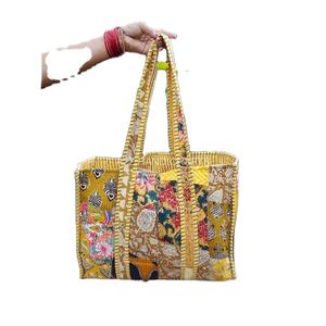 Sac fourre-tout matelassé sac à bandoulière en coton imprimé floral sac écologique durable, Yoga Shopping Beach Artist Boho - Product Image 1