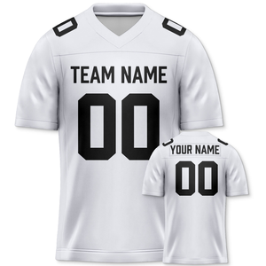 Camiseta de fútbol americano personalizada transpirable de verano de talla grande al por mayor con el nombre del equipo y el número de manga corta - Product Image 1