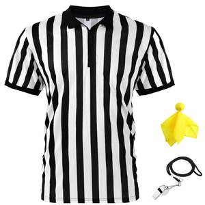 Uniforme de Árbitro de Baloncesto, Rugby y Fútbol Personalizado Unisex, Camiseta de Manga Corta con Cremallera, Algodón - Product Image 3