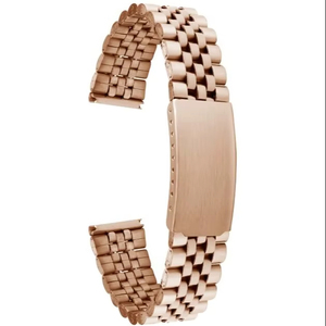 Unisex GD7030 Rose Gold Luxury <b>Watch</b> Strap 20 22mm <b>Watch</b> Parts Stainless Steel Buckle Smart <b>Watch</b> Band Adjustable Soft Water - Product Image 1