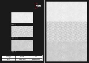 Azulejos de cerámica para pared de 300x600 mm, diseño de estilo de vida, para baño y cocina, acabado brillante y mate, superficie con efecto de azúcar tallado, diseño de pared interior de lujo. - Product Image 3