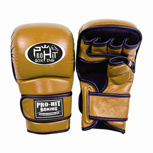 Guante de MMA profesional con logotipo personalizado de alta calidad para hombres, guantes de boxeo de cuero informales con empuñaduras impermeables para perforar - Product Image 5