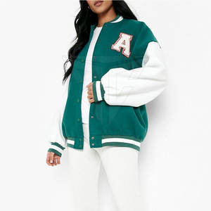 Haute qualité femmes Letterman veste le plus populaire solide coton Polyester tricoté support respirant hiver en vrac quantité privé - Product Image 3