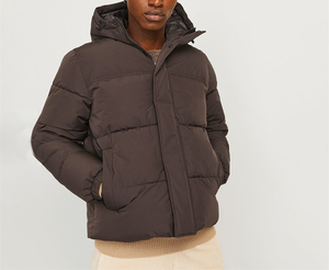 Chaqueta de Invierno Personalizada OEM para Hombre, Chaqueta Bomber de Alta Calidad, Chaqueta Acolchada con Capucha para Unisex - Product Image 5