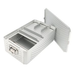 Bán buôn Nhôm Dụng cụ phẫu thuật khử trùng hộp autoclavable đục y tế khay với khóa nắp - Product Image 5
