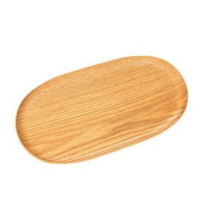 Bandeja de servicio Natural rectangular de madera de mango, Plato decorativo hecho a mano de grano de madera, tamaño personalizado, Color de madera Natural - Product Image 1